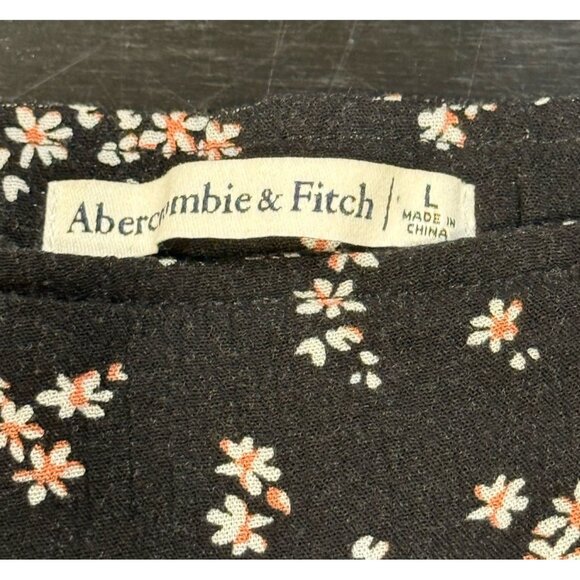Abercrombie & Fitch Black Floral Large Whimsigoth Mini Skirt Womens Large - Picture 7 of 12